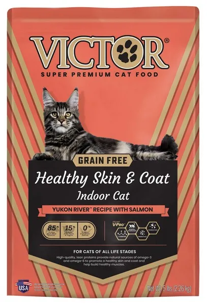 5 Lb Victor Grain Free Healthy Skin & Coat Indoor Cat - Food